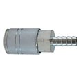 Midland Metal Hose ID Coupler, Industrial Interchange, 38 Nominal, Tube, 250 psi, 4 to 176 deg F, Steel, Import 98841